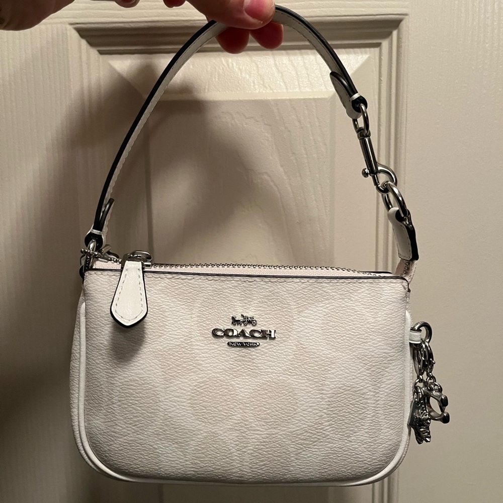 BRAND NEW Coach White Mini Shoulder Bag with charms